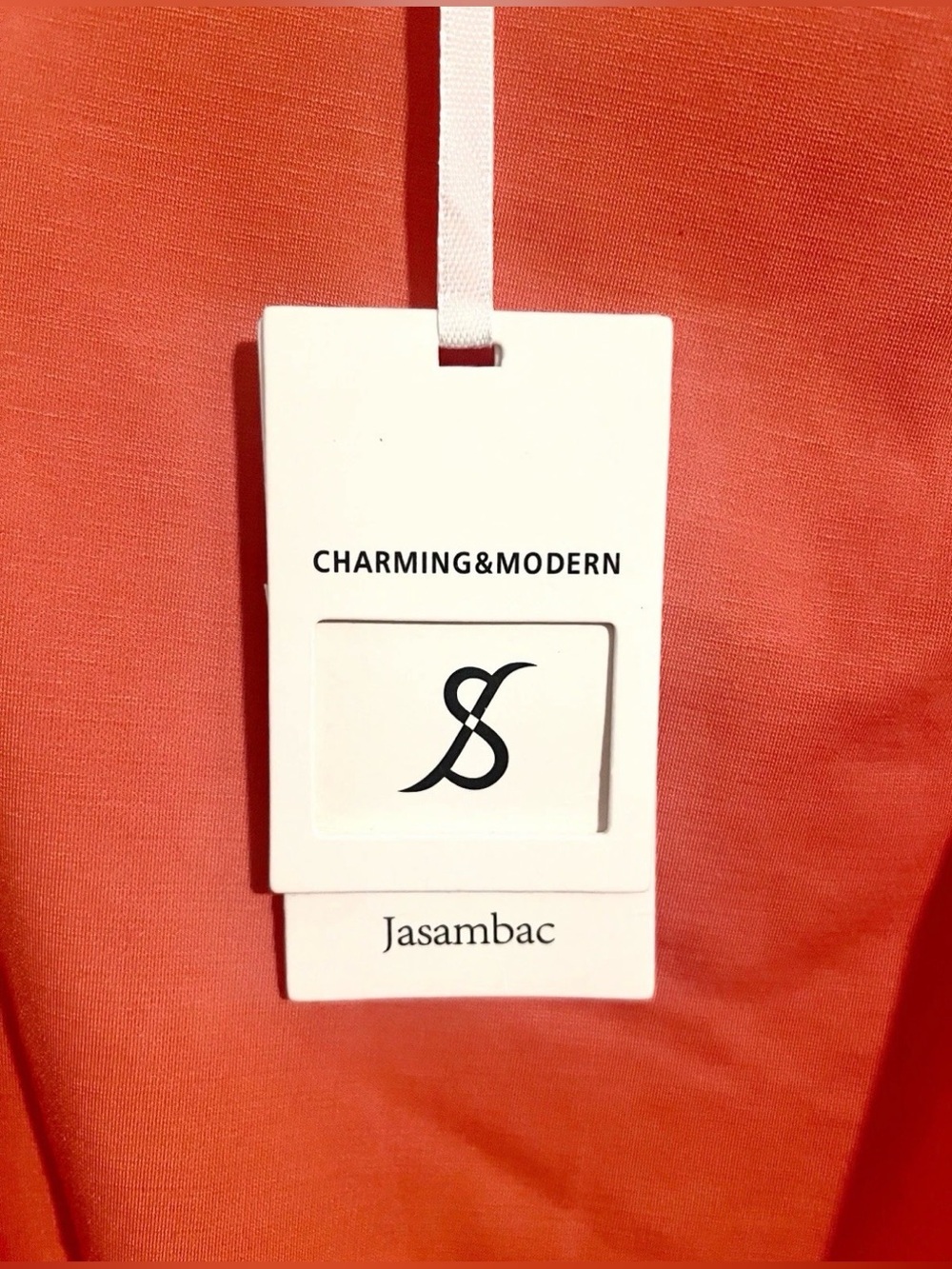 NWT Women’s JASAMBAC Sleeveless Orange Midi Dress with Knotted Waist Size XL - Picture 5 of 16